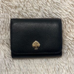 Kate Spade Kayla Black Pebbled Wallet